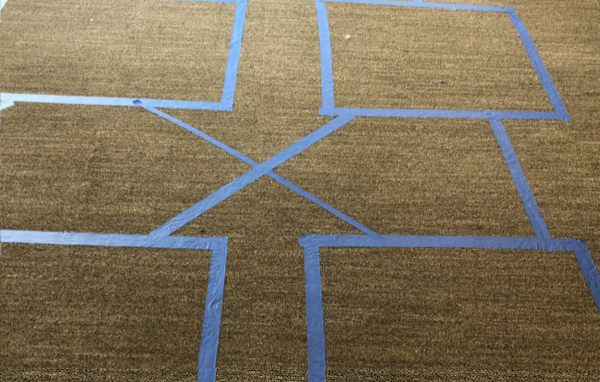 A portion of the sorting network showing the wide versus narrow tape.